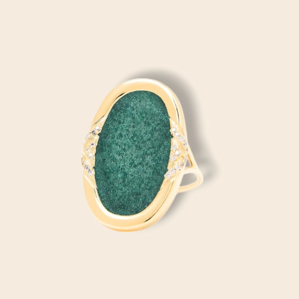 Bague ELISA Jaspe verte