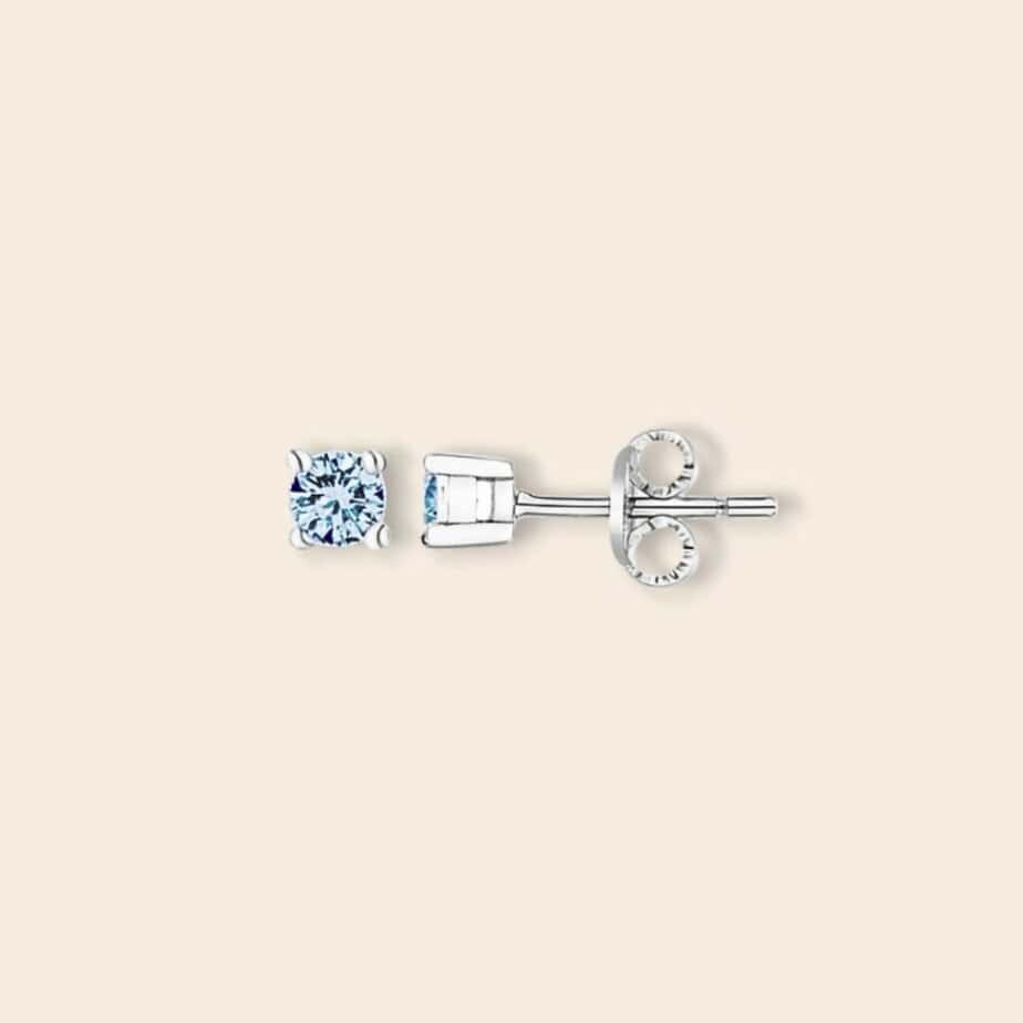 Puces LILA – bleu clair – Argent