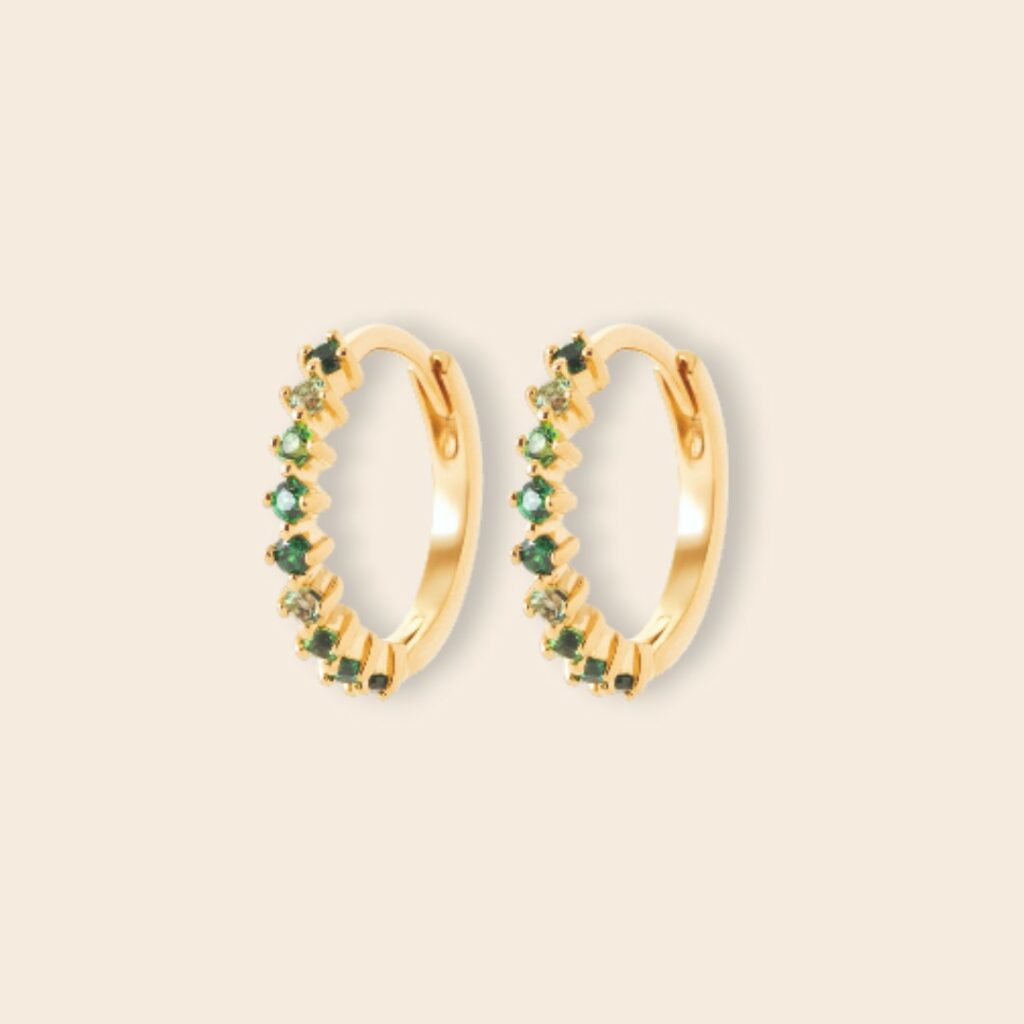 Créoles LAURA  vert – Doré