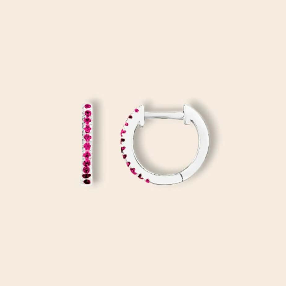 Créoles LEA  – Fuchsia – Argent