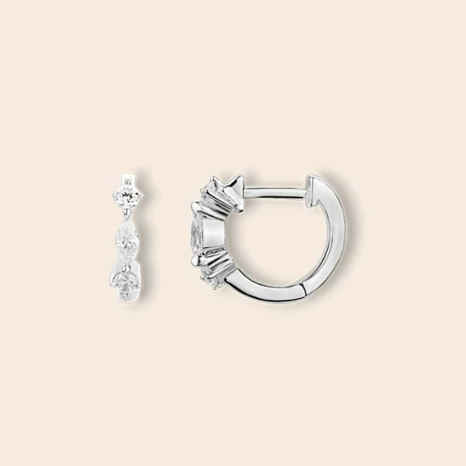 Créoles APOLLINE Zirconium – Argent