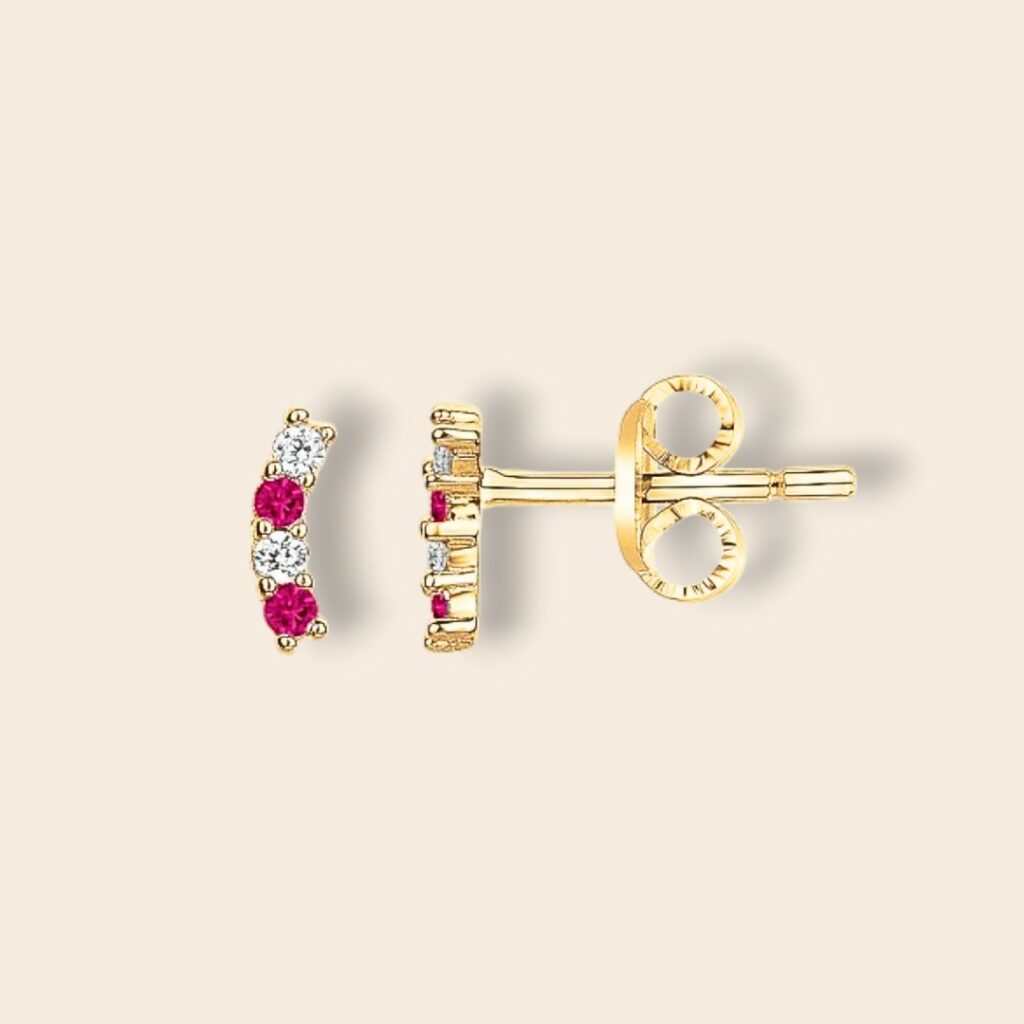 Puces Zélie  – Fuchsia – Doré