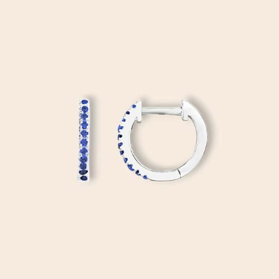 Créoles LEA – Bleu – Argent