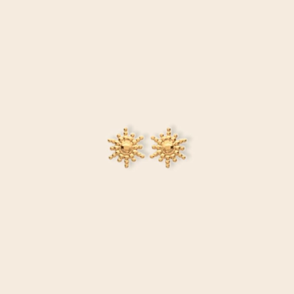 Boucles ARIA soleil – Doré