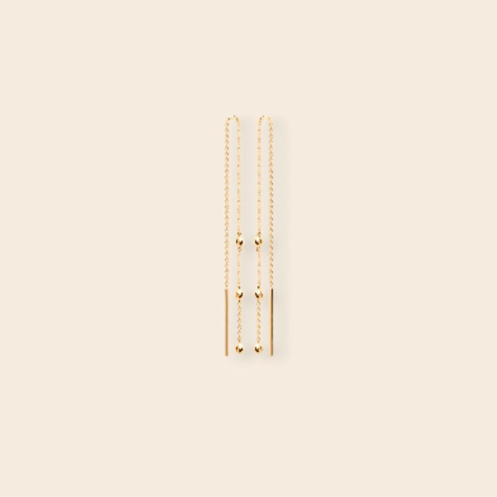 Boucles JULIA chaine et boules – Doré