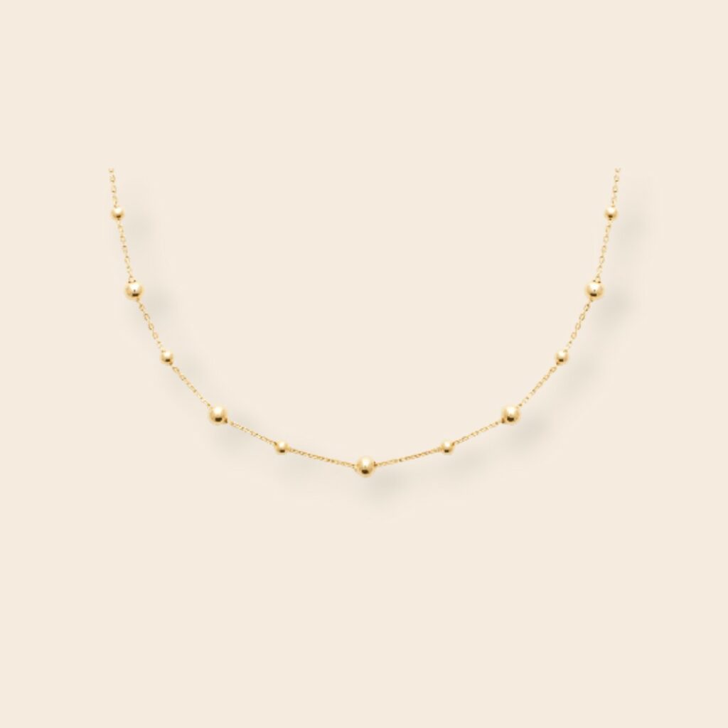 Collier ROMIE perles – Doré