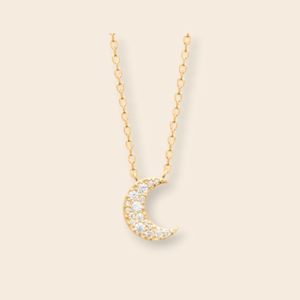 Collier CELIANE lune – Doré