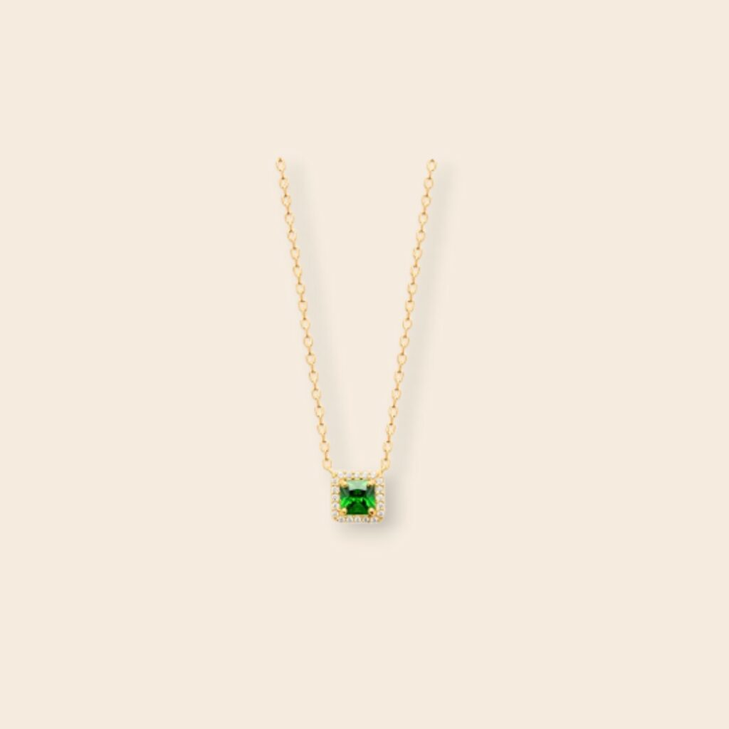 Collier EOLE – vert – Doré