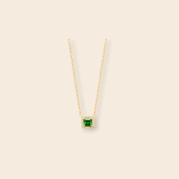Collier EOLE - vert - Doré