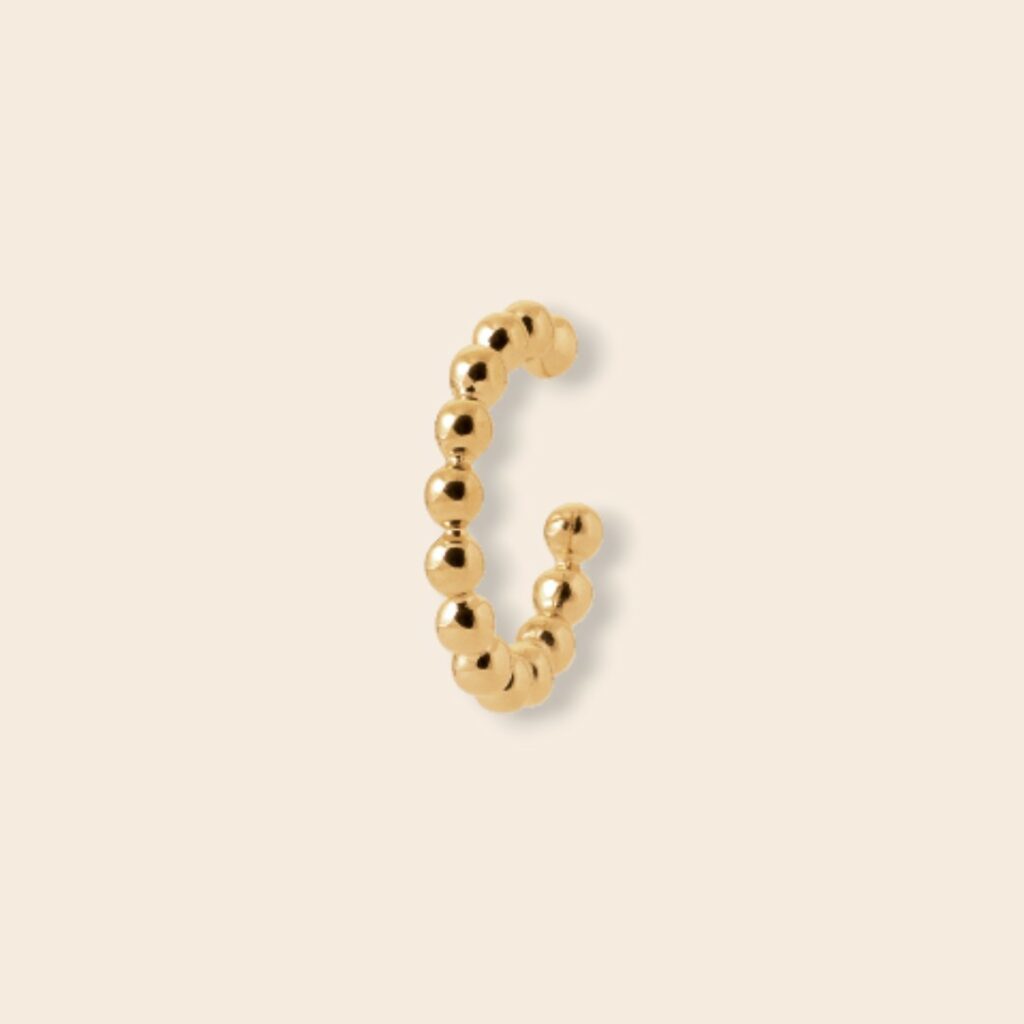 Boucle Helix ANNA perlées – Doré
