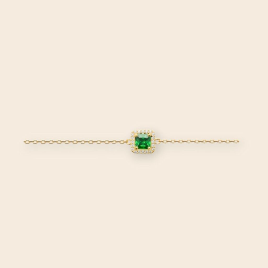 Bracelet EOLE - vert - Doré