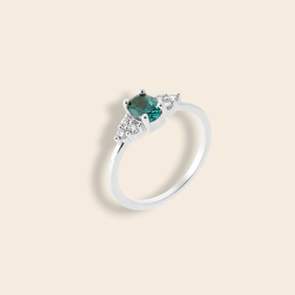 Bague LAURA Vert – Argent