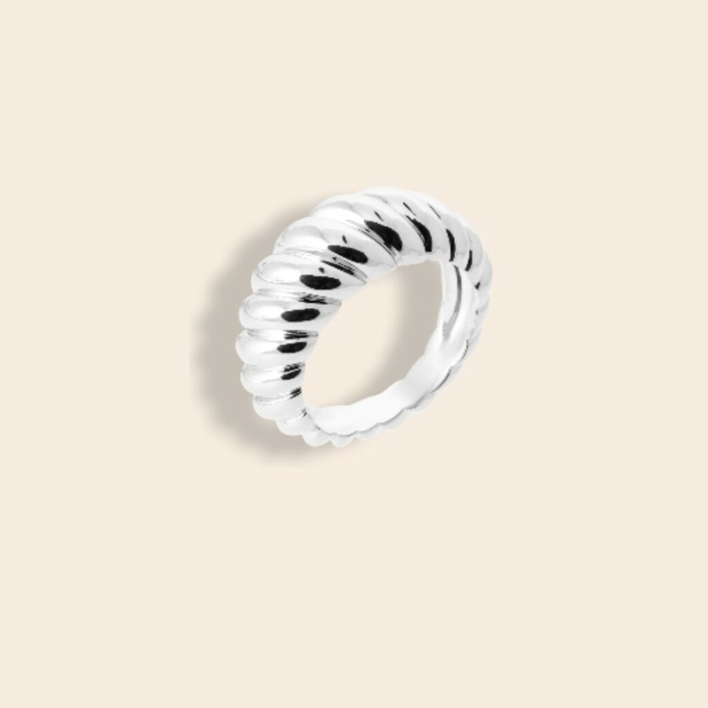 Bague ISIDORE bombée – Argent