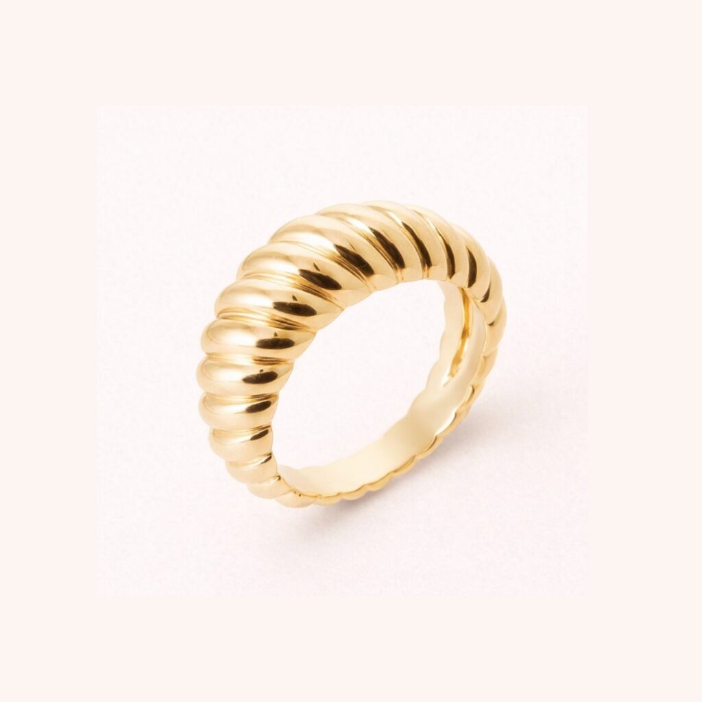 Bague ISIDORE bombée – Doré