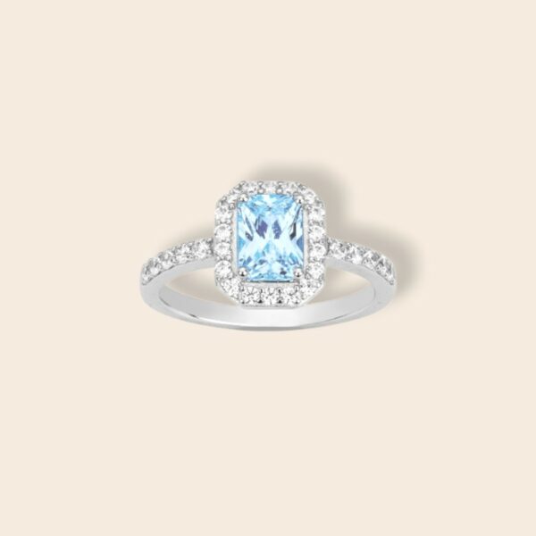 Bague ADELE Argent bleu