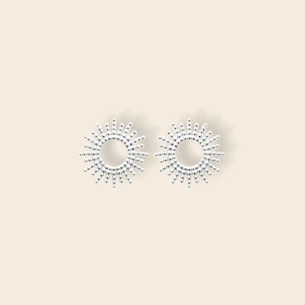 Boucles CAMILLE soleil -  Argent