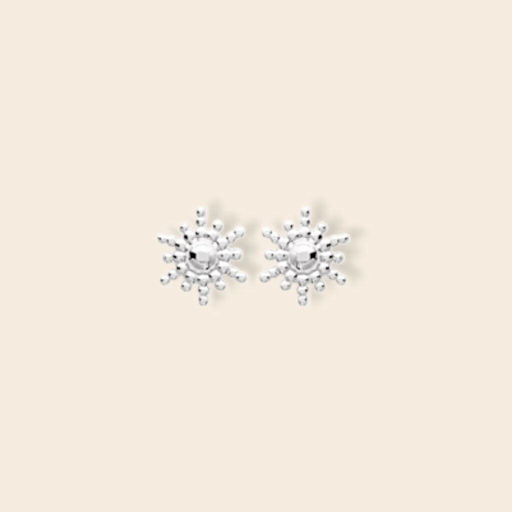 Boucles ARIA soleil – Argent