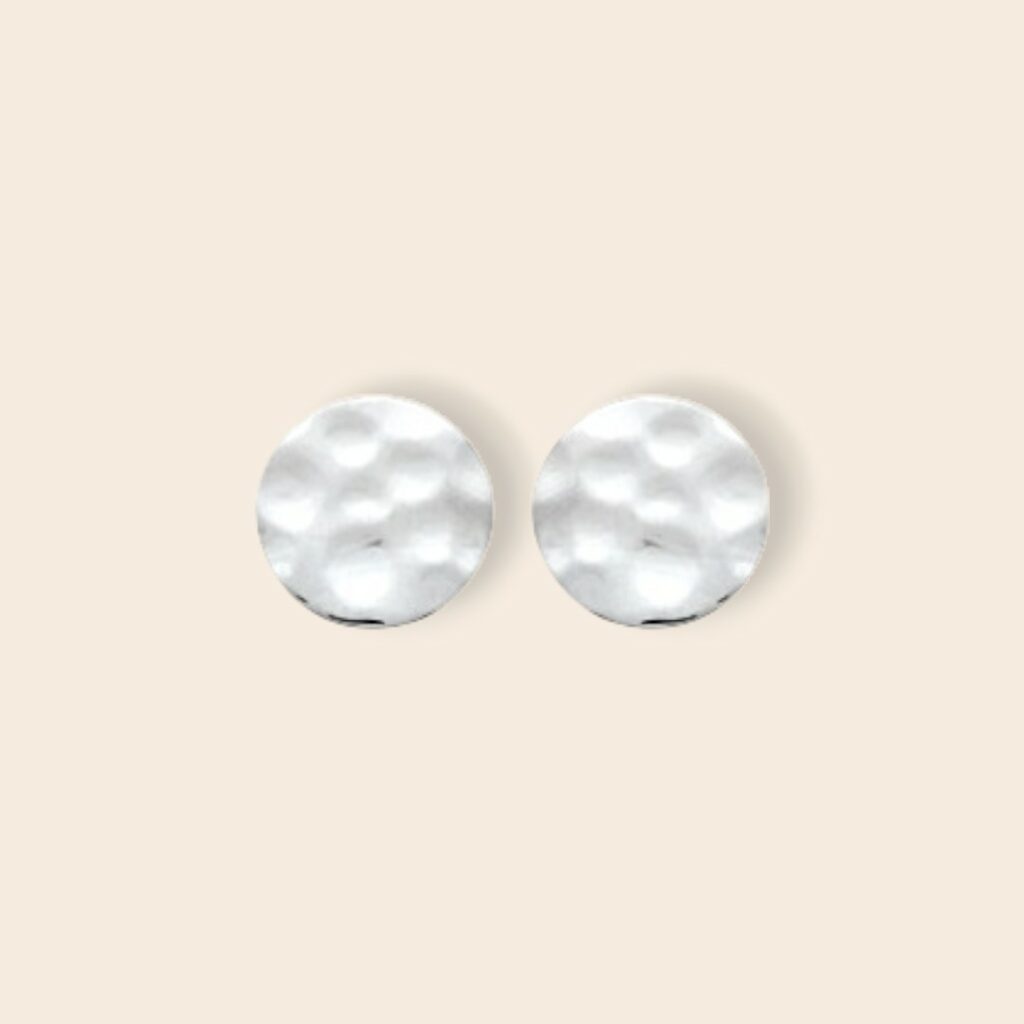 Boucles BERENICE martelées – Argent