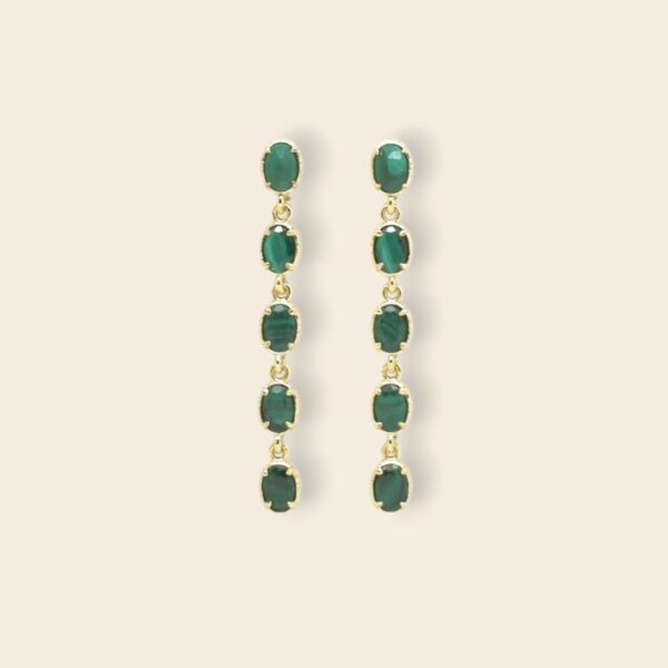 Boucles CAROLINE Malachite