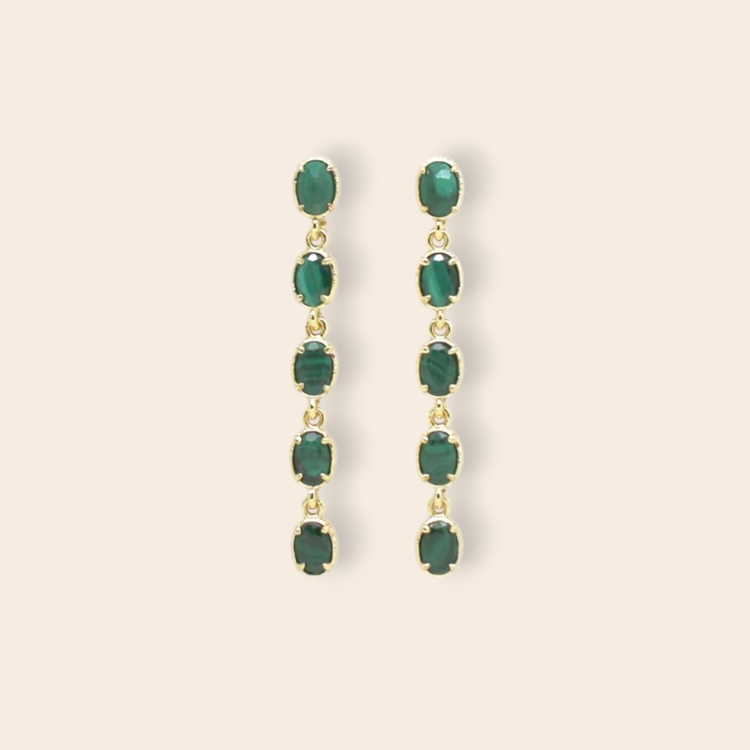 Boucles CAROLINE Malachite