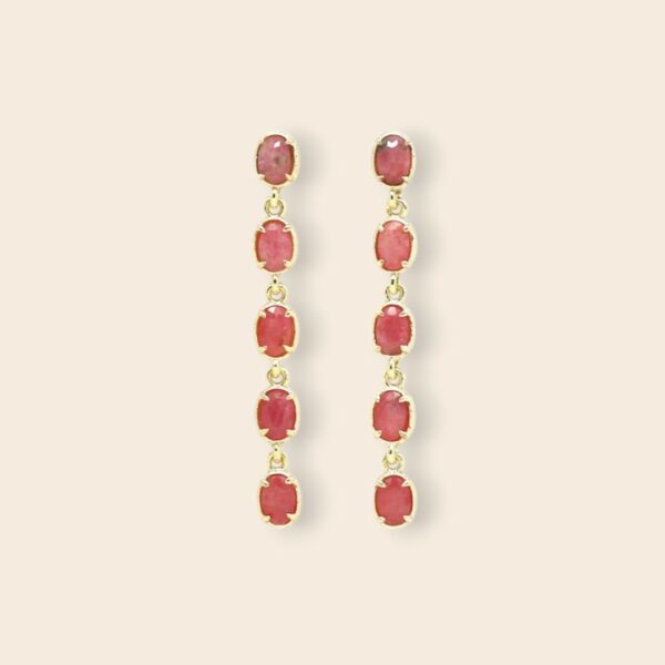 Boucles CAROLINE Rhodonite