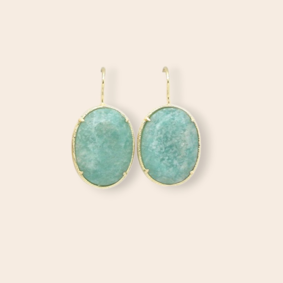 Boucles SUZANNE Amazonite