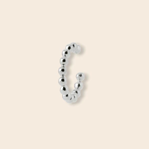 Boucle Helix ANNA perlées - Argent