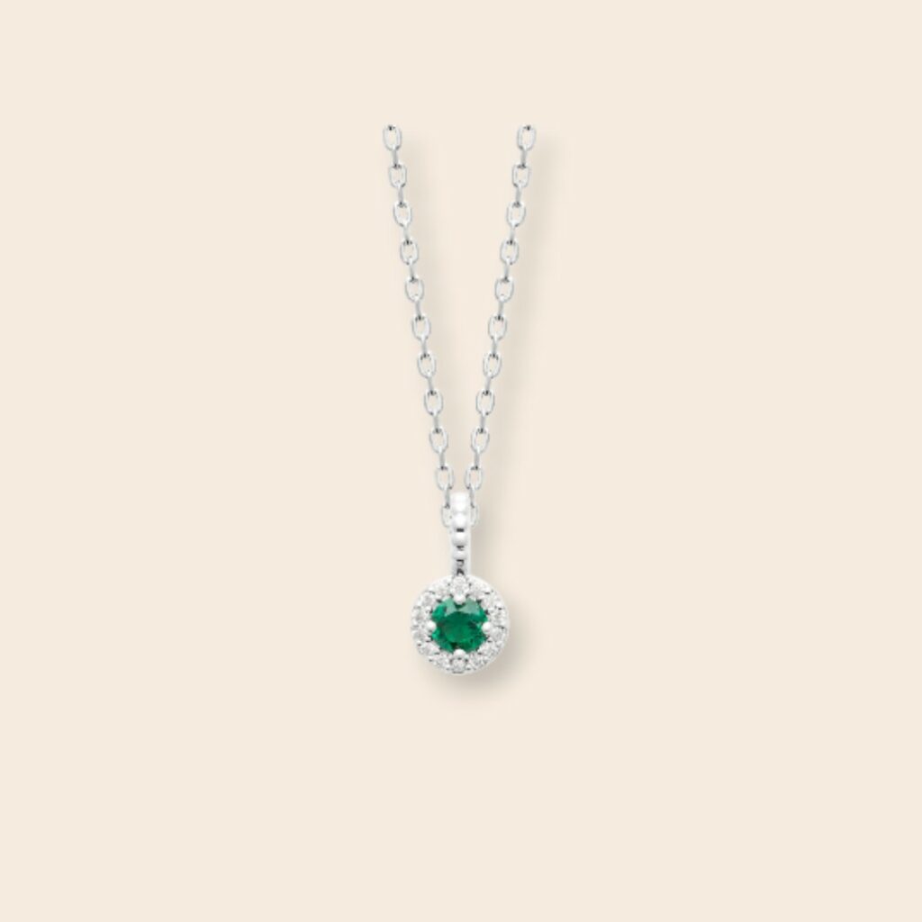 Collier FRANCINE – vert – Argent