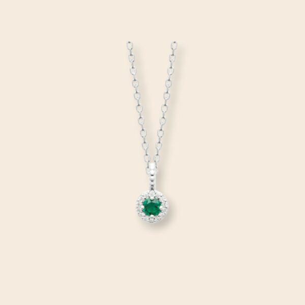 Collier FRANCINE - vert - Argent