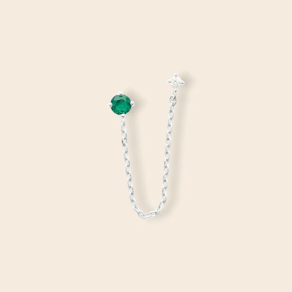 Mono Boucle ADELE - Argent vert