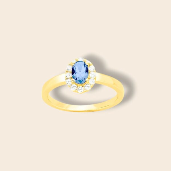 Bague APOLINE Doré bleu foncé