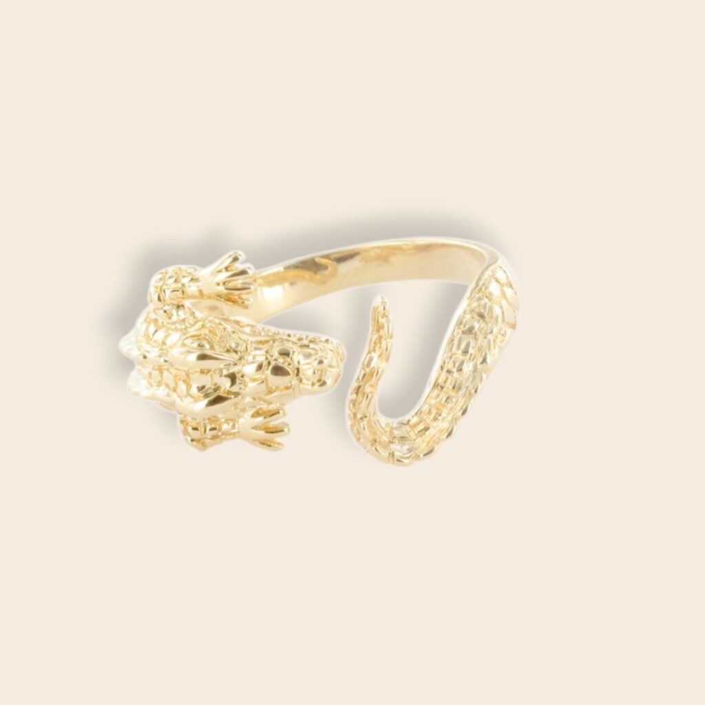 Bague CROCO Doré