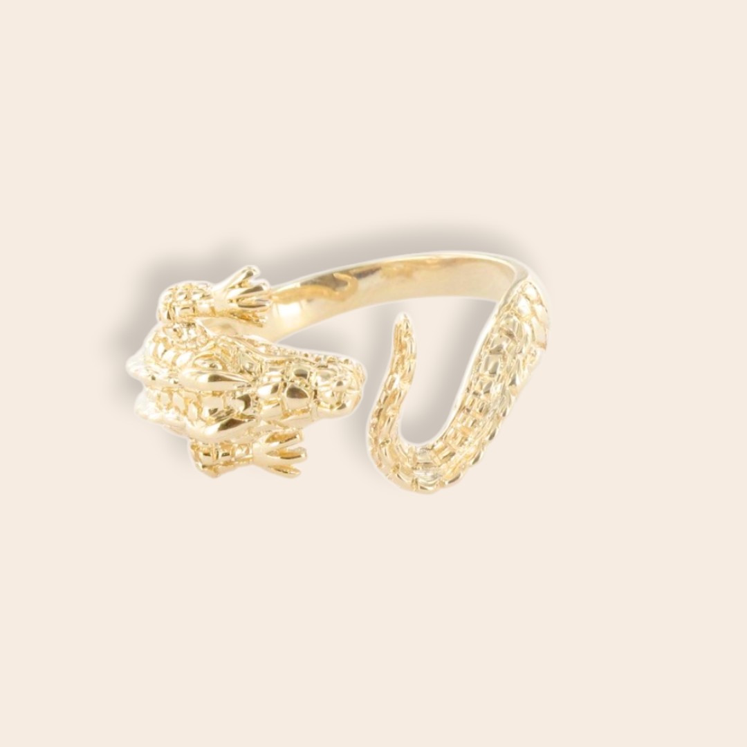 Bague CROCO Doré