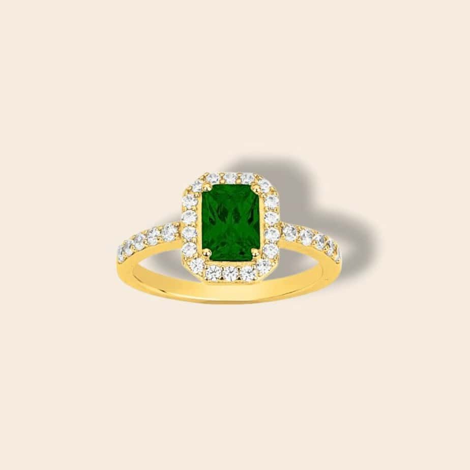 Bague ADELE Doré vert