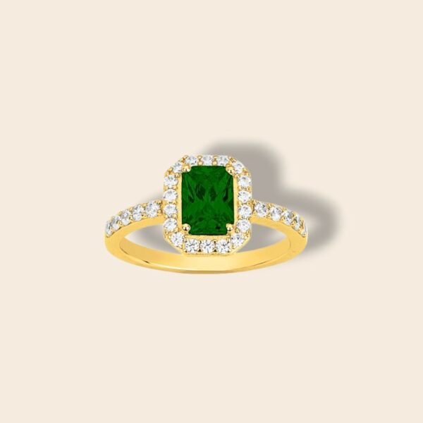 Bague ADELE Doré vert