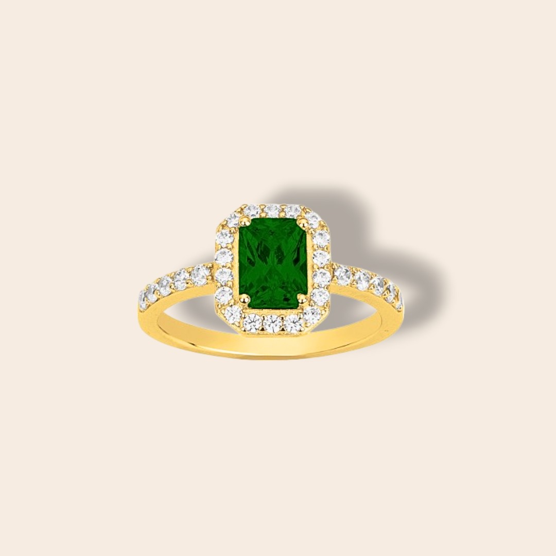 Bague ADELE Doré vert
