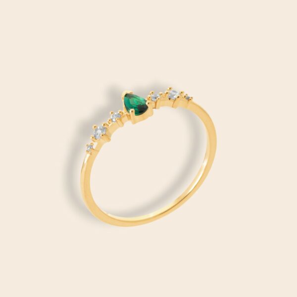 Bague EMIE  Vert  Doré