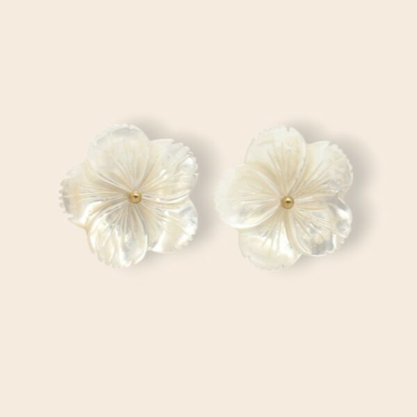 Boucles HIBISCUS Nacre