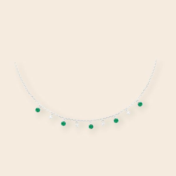 Collier OCEANE - Argent Vert