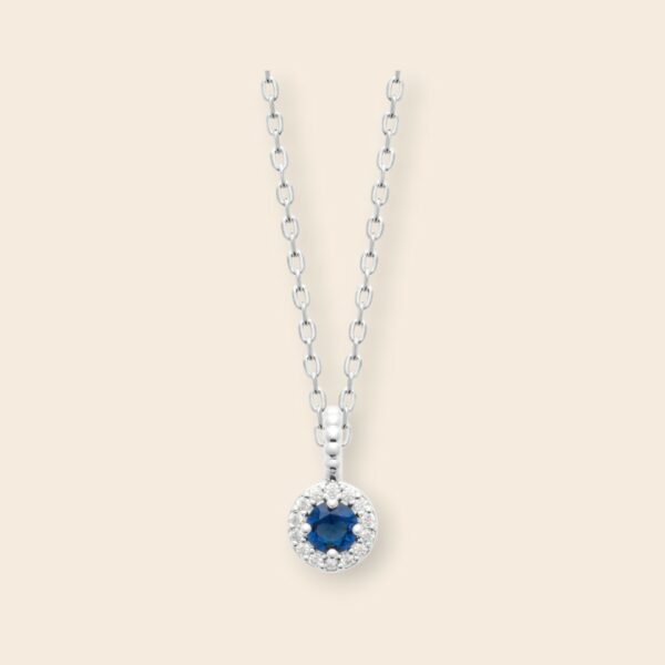 Collier APOLINE Argent bleu