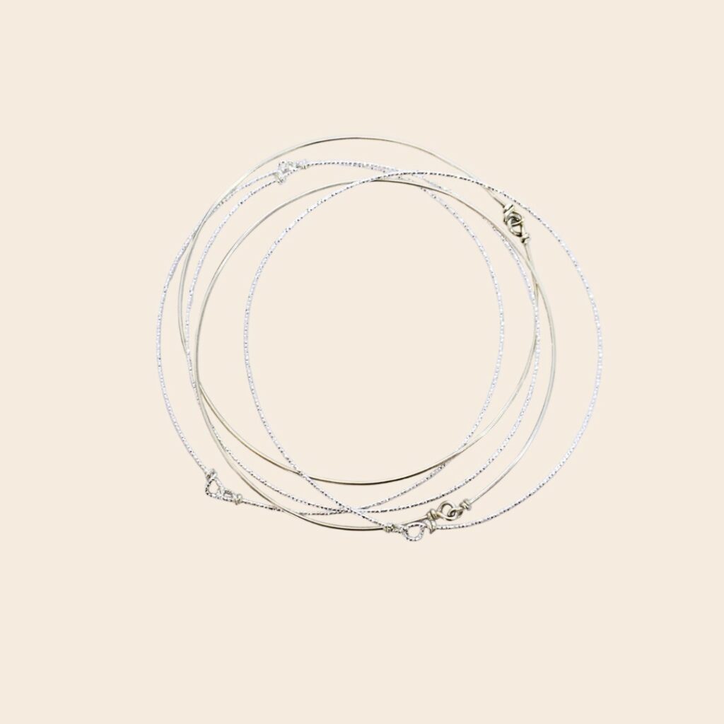Bracelet JADE Lisse et brillant Argent