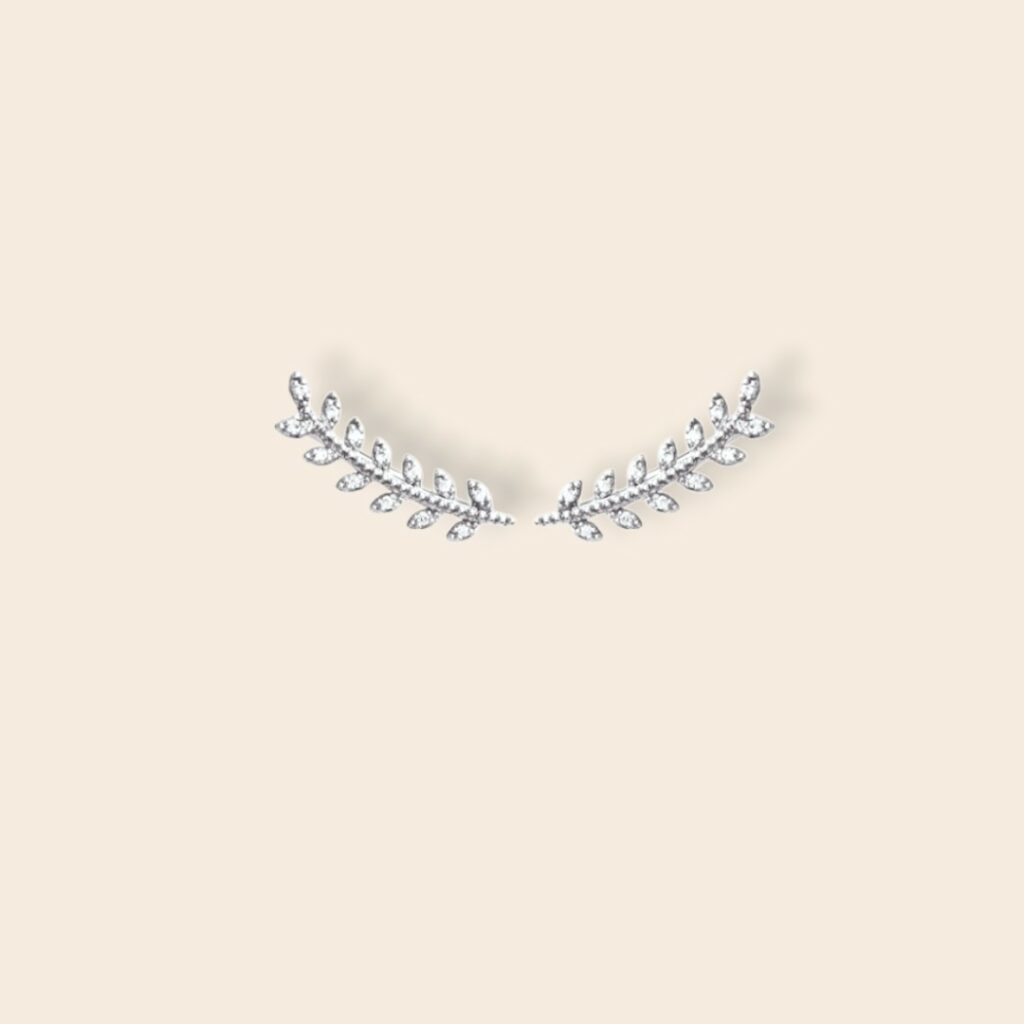 Boucles de lobe FLORE  – Argent