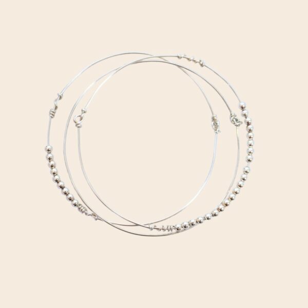 Bracelet 3 JADE Perlé Argent