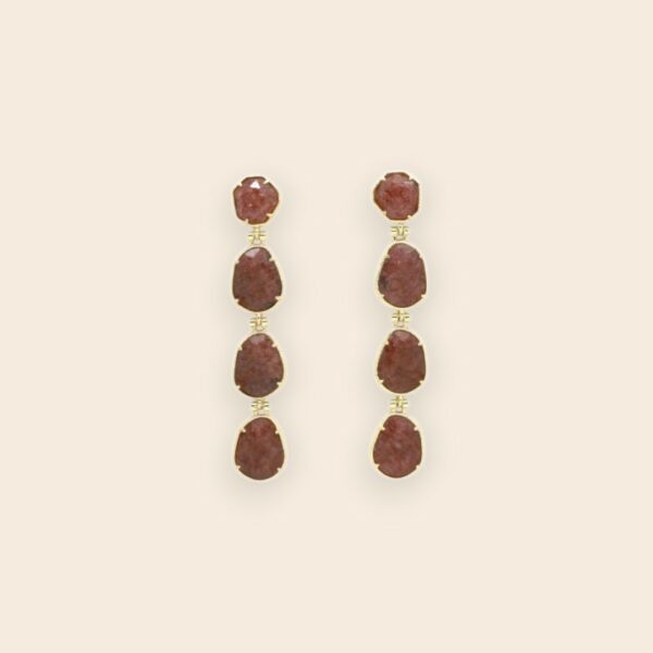 Boucles DEVA quartz fraise