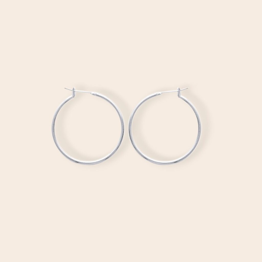 Créoles SISSY – Ø4cm – Argent