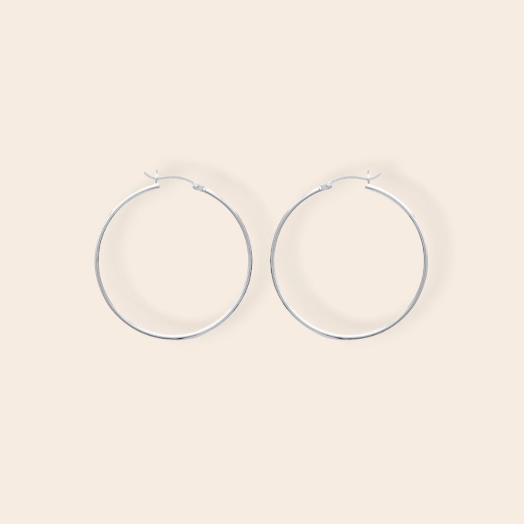 Créoles SISSY – Ø5cm – Argent