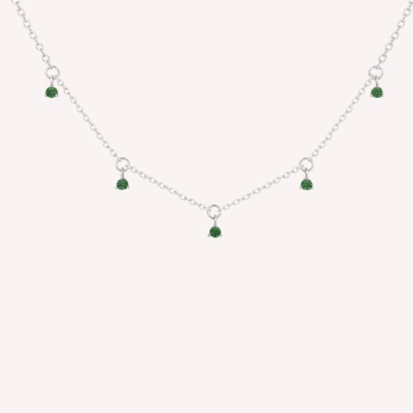 Collier EDWIGE Argent Vert