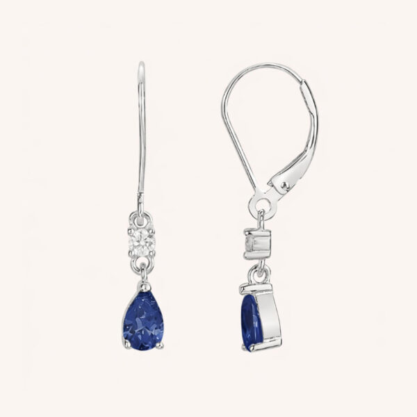 BOUCLES OLIVIA Argent bleu foncé