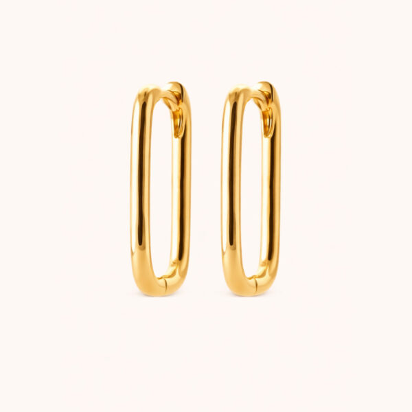 Créoles TISSIA Rectangulaire doré