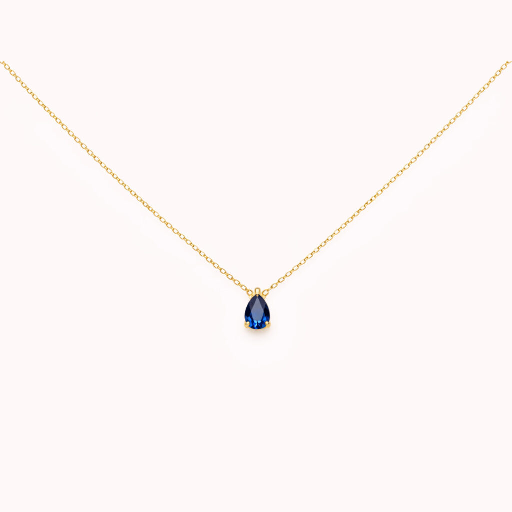 Collier ALMA Argent bleu foncé